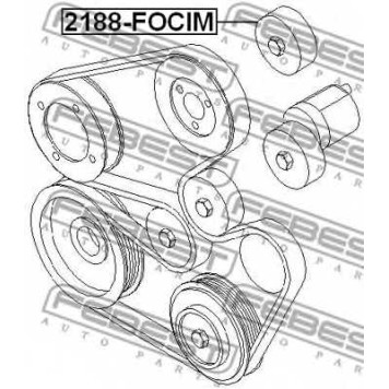 Паразитный / ведущий ролик поликлинового ременя FEBEST 2188-FOCIM-1