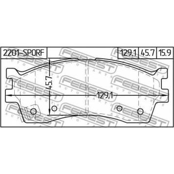 Колодки тормозные дисковые передний для KIA SEPHIA(FB), SHUMA(FB) <b>FEBEST 2201-SPORF</b>-1