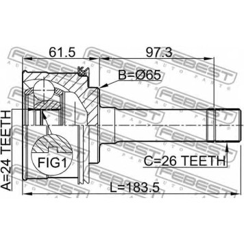 Шарнир приводного вала FEBEST 2210-SP-1