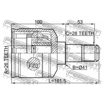 Шарнир приводного вала FEBEST 2211-CARNLH-1