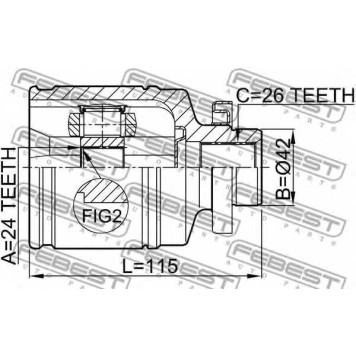 Шарнир приводного вала FEBEST 2211-NS20RH-1
