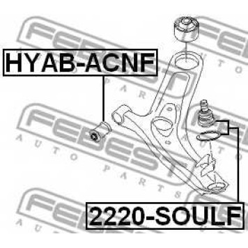 Несущий / направляющий шарнир FEBEST 2220-SOULF-1