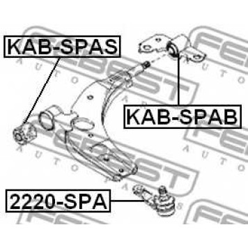 Несущий / направляющий шарнир FEBEST 2220-SPA-1