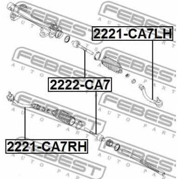 Наконечник поперечной рулевой тяги FEBEST 2221-CA7RH-1