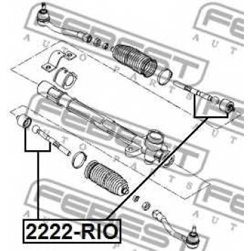 Осевой шарнир рулевой тяги FEBEST 2222-RIO-1