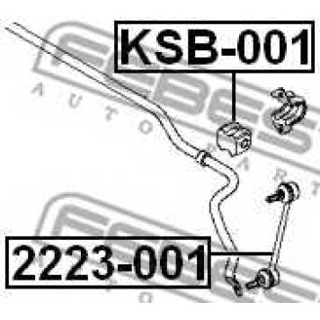 Тяга / стойка стабилизатора FEBEST 2223-001-1