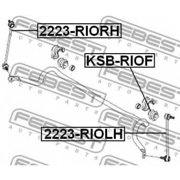 Тяга / стойка стабилизатора FEBEST 2223-RIORH-1