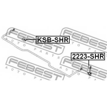 Тяга / стойка стабилизатора FEBEST 2223-SHR-1