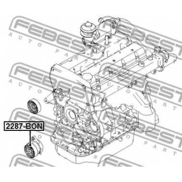 Натяжной ролик поликлинового ременя FEBEST 2287-BON-1