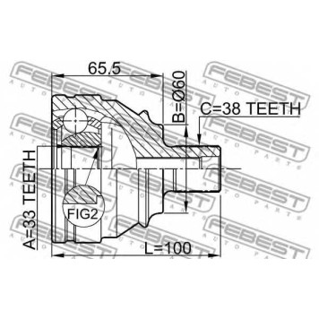 Шарнир приводного вала FEBEST 2310-018-1