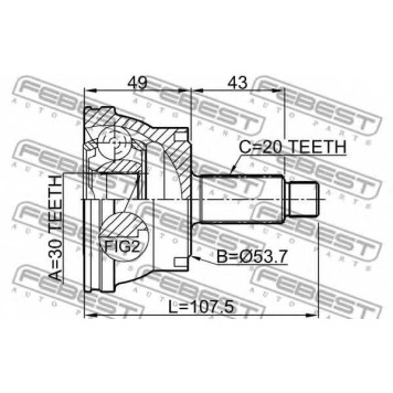 Шарнир приводного вала FEBEST 2310-035-1