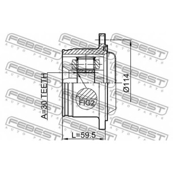 Шарнир приводного вала FEBEST 2311-829-1