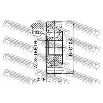Шарнир приводного вала FEBEST 2311-B6-1