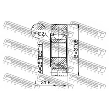Шарнир приводного вала FEBEST 2311-T5-1
