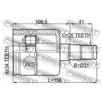 Шарнир приводного вала FEBEST 2311-TATLH-1