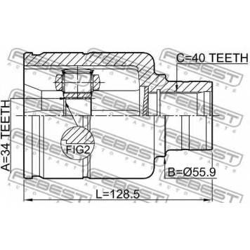 Шарнир приводного вала FEBEST 2311-TATRH-1