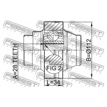 Шарнир приводного вала FEBEST 2311-TOUR-1