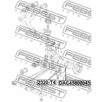 Несущий / направляющий шарнир FEBEST 2320-T4-1