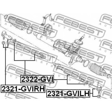 Осевой шарнир рулевой тяги FEBEST 2322-GVI-1