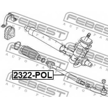 Осевой шарнир рулевой тяги FEBEST 2322-POL-1