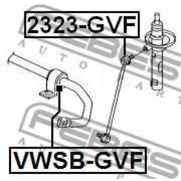 Тяга / стойка стабилизатора FEBEST 2323-GVF-1