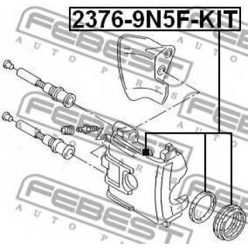 Поршень корпуса скобы тормоза FEBEST 2376-9N5F-KIT-1
