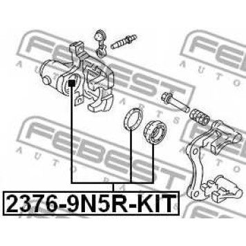 Поршень корпуса скобы тормоза FEBEST 2376-9N5R-KIT-1