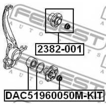 Ступица колеса FEBEST 2382-001-1