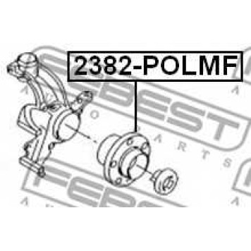 Ступица колеса FEBEST 2382-POLMF-1