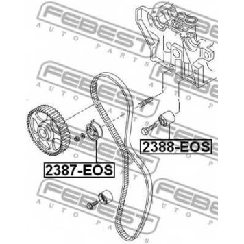 Паразитный / ведущий ролик зубчатого ремня FEBEST 2388-EOS-1