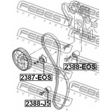 Паразитный / ведущий ролик зубчатого ремня FEBEST 2388-J5-1