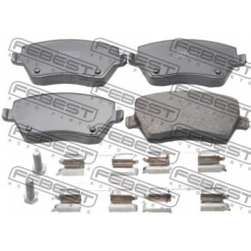 Колодки тормозные дисковые передний для NISSAN ALMERA(N17), BLUEBIRD SYLPHY(G11), MICRA(K12,K13), NOTE(E11,E12) / SUZUKI SWIFT(EZ,MZ) <b>FEBEST 2401-CLIF</b>