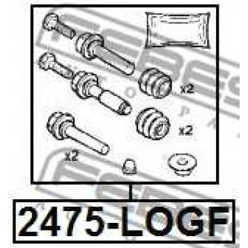 Ремкомплект тормозного суппорта FEBEST 2475-LOGF-1