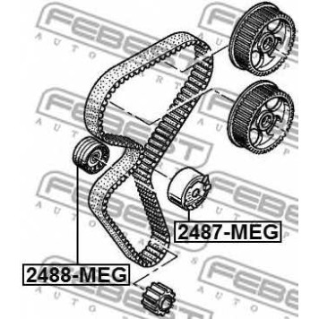 Натяжной ролик ременя ГРМ FEBEST 2487-MEG-1
