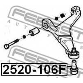 Несущий / направляющий шарнир FEBEST 2520-106F-1