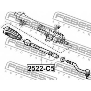Осевой шарнир рулевой тяги FEBEST 2522-C5-1