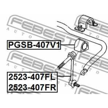 Тяга / стойка стабилизатора FEBEST 2523-407FR-1