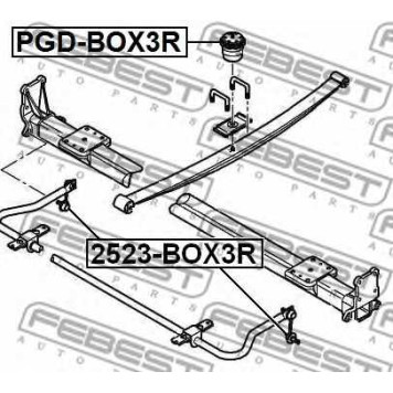 Тяга / стойка стабилизатора FEBEST 2523-BOX3R-1