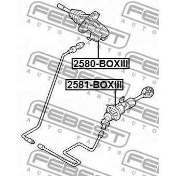Главный цилиндр сцепления FEBEST 2581-BOXIII-1