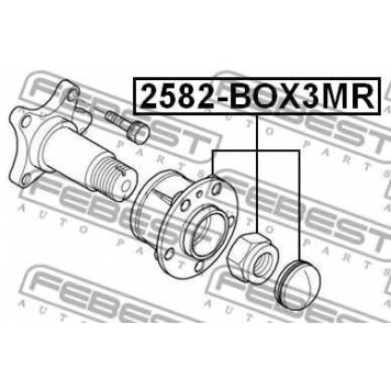 Ступица колеса FEBEST 2582-BOX3MR-1