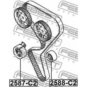 Паразитный / ведущий ролик зубчатого ремня FEBEST 2588-C2-1