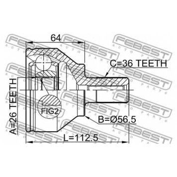 Шарнир приводного вала FEBEST 2710-S40II-1