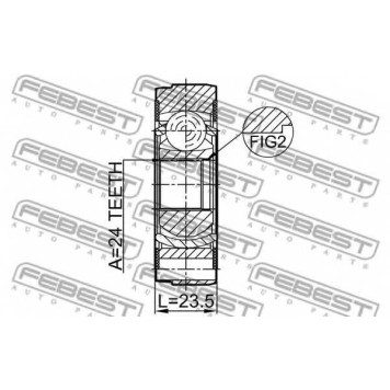 Шарнир продольного вала FEBEST 2711-XC90SHA-1
