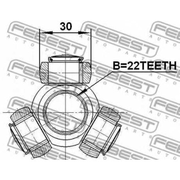 Муфта с шипами приводного вала FEBEST 2716-440-1