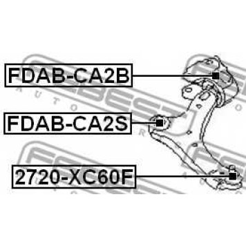 Несущий / направляющий шарнир FEBEST 2720-XC60F-1