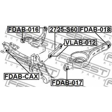 Рычаг независимой подвески колеса FEBEST 2725-S60-1