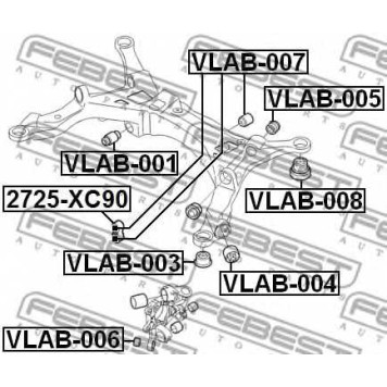 Рычаг независимой подвески колеса FEBEST 2725-XC90-1