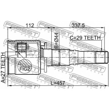 Шарнир приводного вала FEBEST 2911-DIIIFRH-1