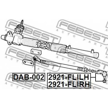 Наконечник поперечной рулевой тяги FEBEST 2921-FLIRH-1