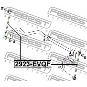 Тяга / стойка стабилизатора FEBEST 2923-EVQF-1